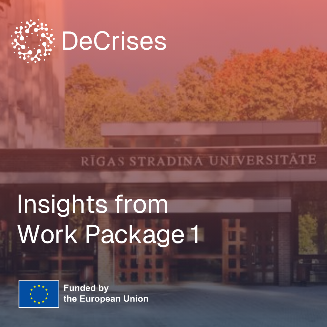 Featured image for: Highlights of RSU’s role in the DeCrises project: insights from Work Package 1 lead