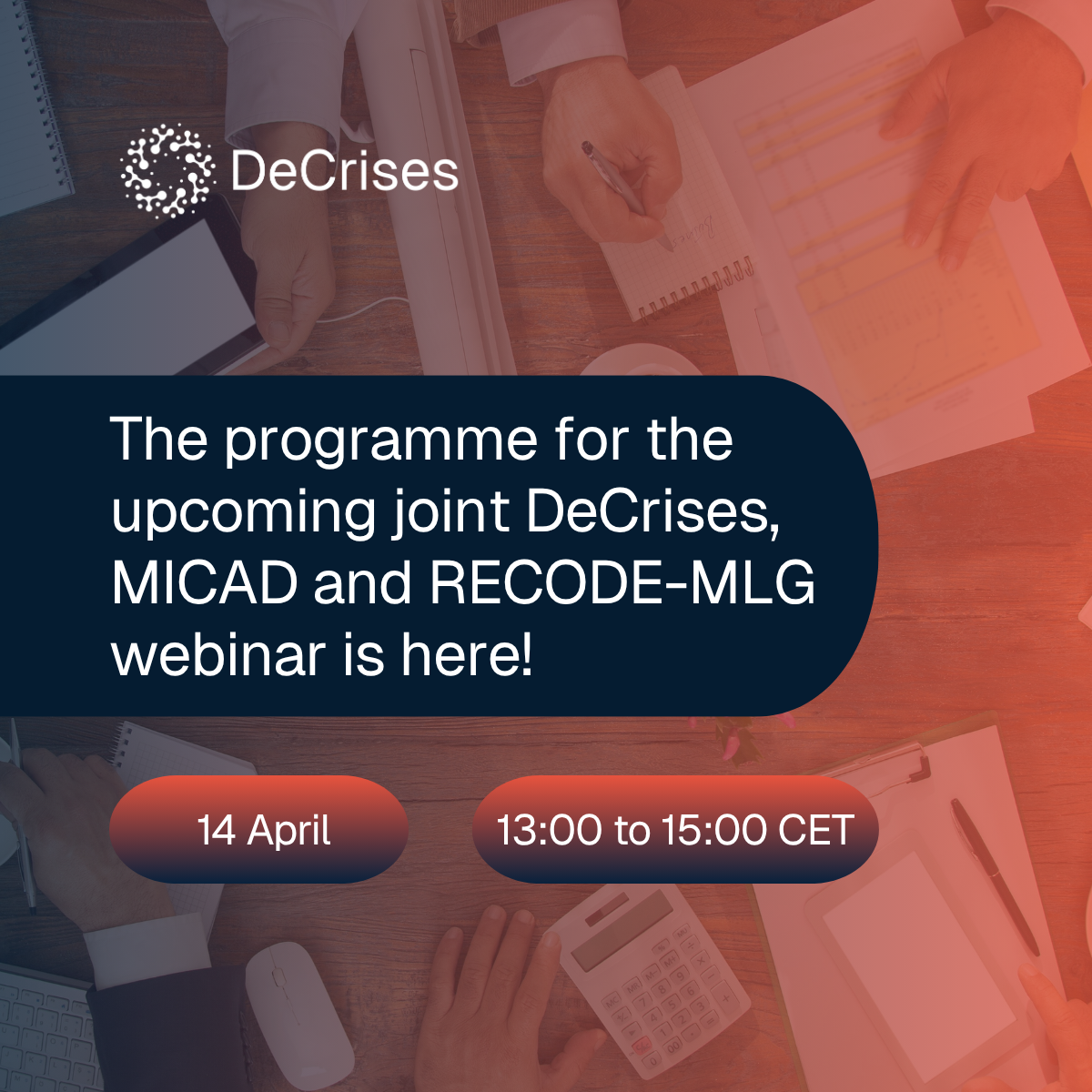 Featured image for: The upcoming joint DeCrises, MICAD and RECODE-MLG webinar: event’s programme