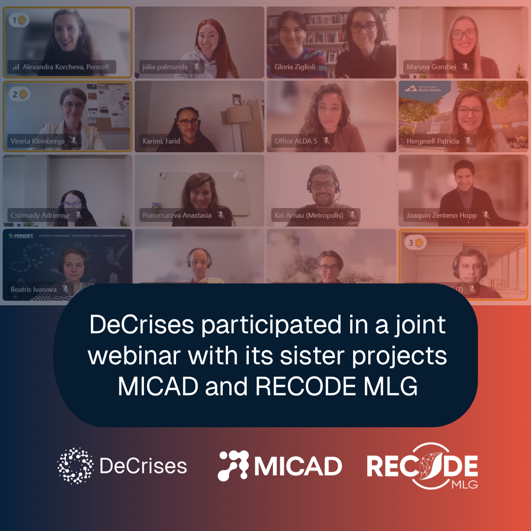 Featured image for: DeCrises participated in a joint webinar with its sister projects MICAD and RECODE-MLG