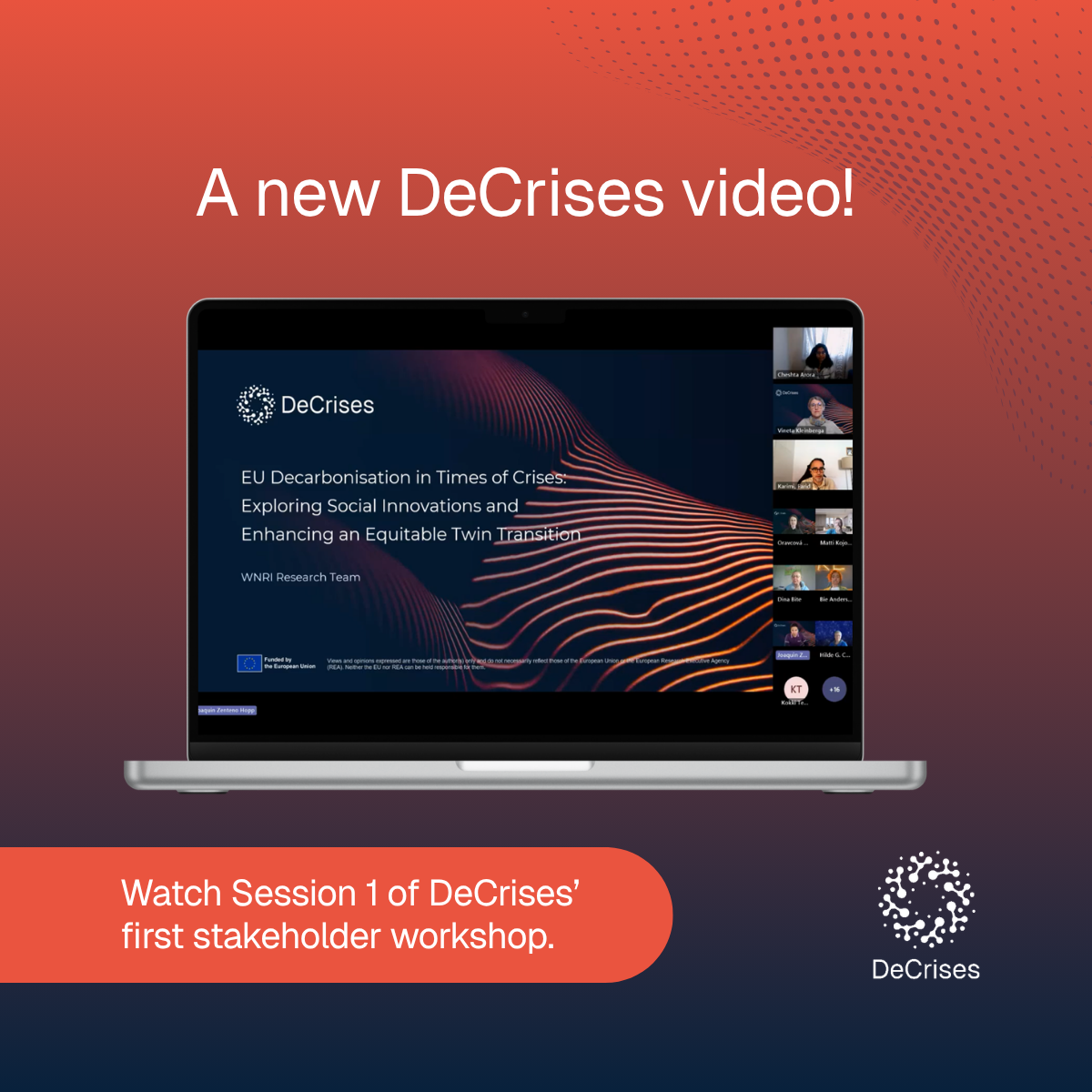 Featured image for: A new project video: The first DeCrises stakeholder workshop